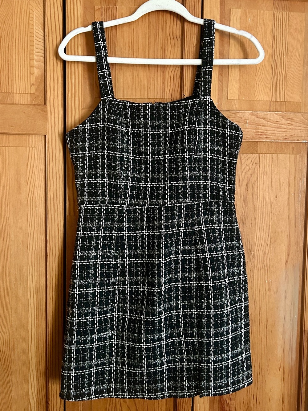NWT Francesca's Collections Black & White Tweed Mini Dress